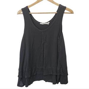 Wilt Ruffle Hem Flowy Tank Top Size Large